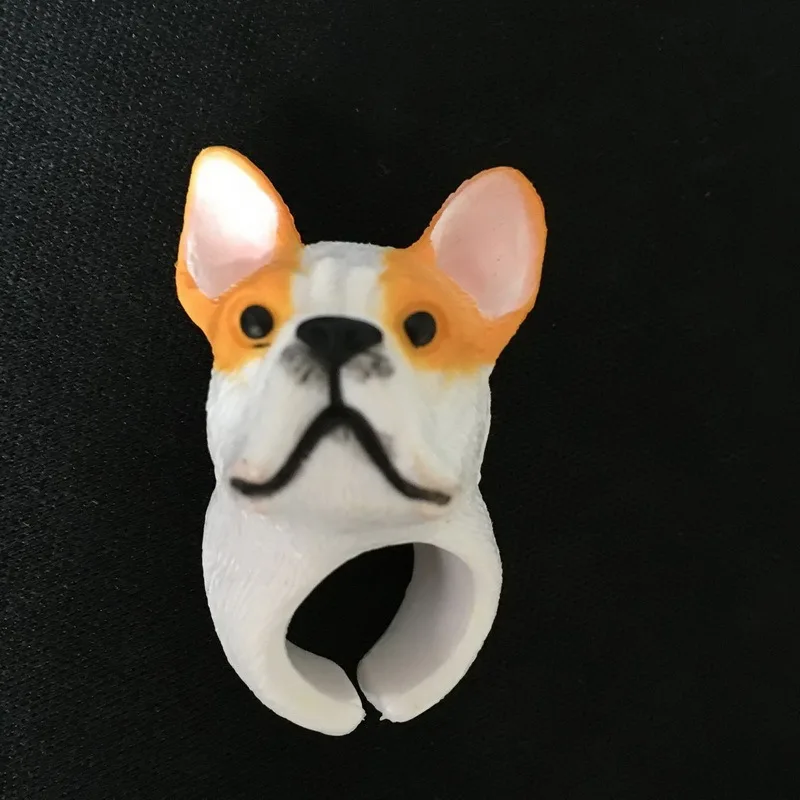 Кольца из смолы для женщин модные смешные Мультяшные 3D кольца с животными тигром
