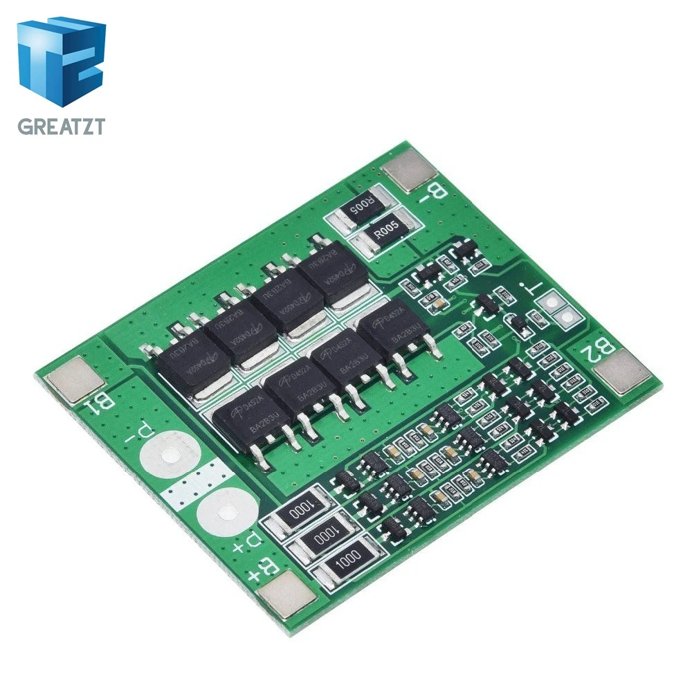 Защитная плата GREATZT 3S 25A Li Ion 18650 BMS PCM с балансиром для литий ионной полимерной