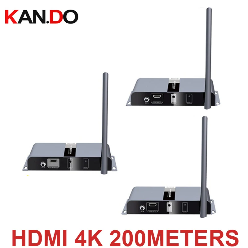 4K 60Hz 5.8G Wireless AV HDMI HDbitT Transmitter Receiver Kit 200M Wireless Extender 4k video transmitter 2 receivers for HDMI 4K 60Hz 5.8G Wireless AV HDMI HDbitT Transmitter Receiver Kit 200M Wireless Extender 4k video transmitter 2 receivers for HDMI