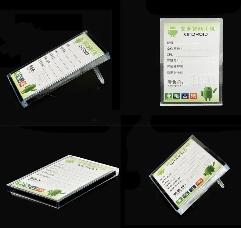 Lote China Custom Fábrica Price Tag Titular Exposição Acrílica 13*9 cm 10 Pçs - 10 Cheap Sistema EAS