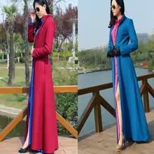 Новое поступление, очень длинное женское кашемировое шерстяное зимнее пальто, женское утепленное теплое шерстяное пальто,, g7925