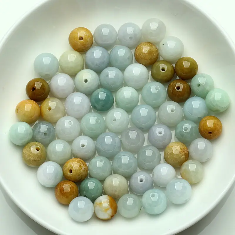 

30PCS Natural Grade A Jade (Jadeite) loose Round bead/ Size: 10mm (Wholesale)