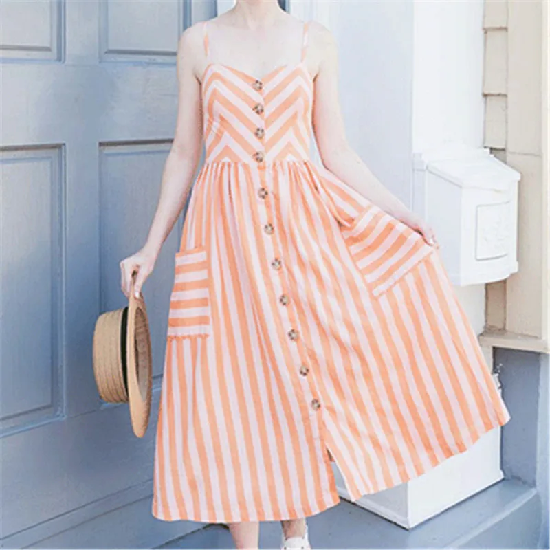 

2019 New Summer Strapless Dress Blue Stripe Dress Casual Summer Beach Style Women Fashion New With Belt Sexy