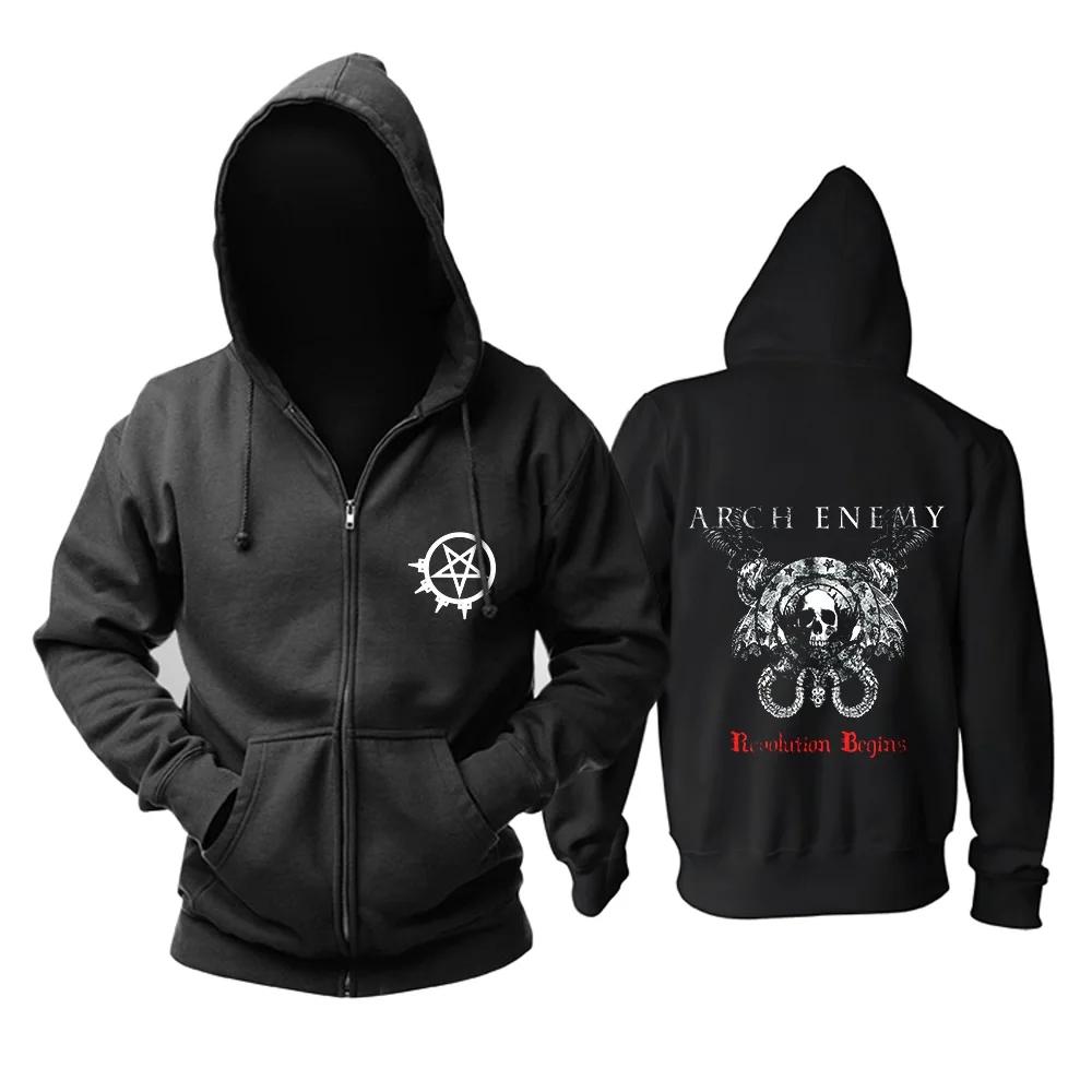 29 видов Швеции Арка враг рок на молнии худи, зимняя куртка в стиле панк death sudadera тяжелый металл черный свитшот верхняя одежда из флиса - Цвет: 29