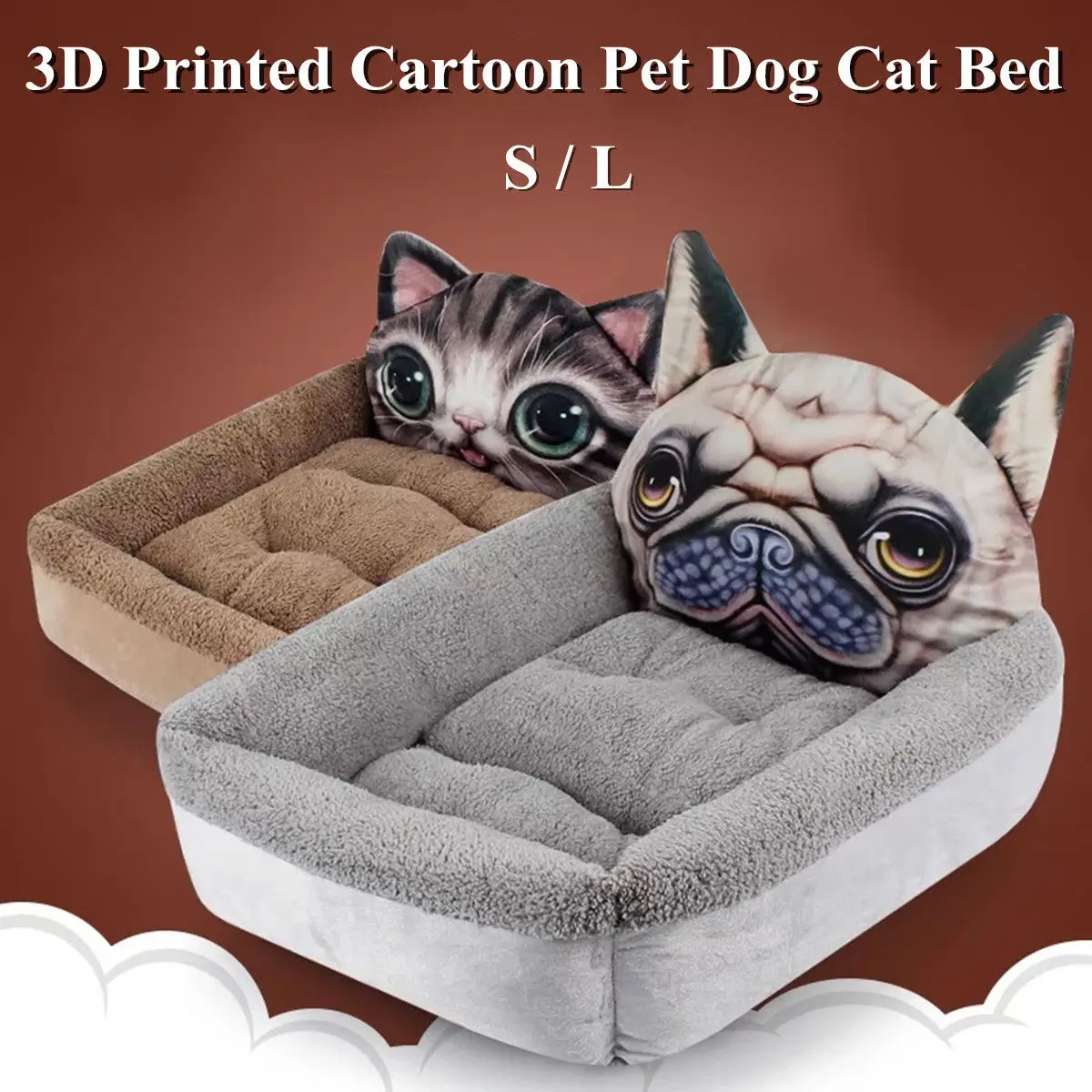 

Мягкий теплый Стильный коврик для домашних животных с 3D рисунком