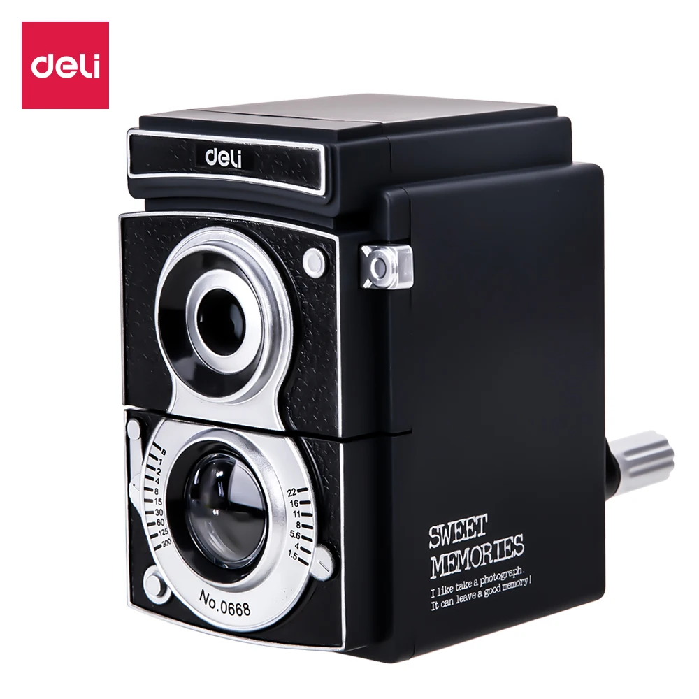 

Deli Sharpener Vintage Camera Pencil Sharpener Creative Hand Pencil Sharpener Student Gift Pencil Sharpener 0668