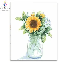 Завод цветок diy Цифровая живопись маслом по номерам с комплекты на холсте Аватар art Настенный декор раскраски по номерам для гостиной