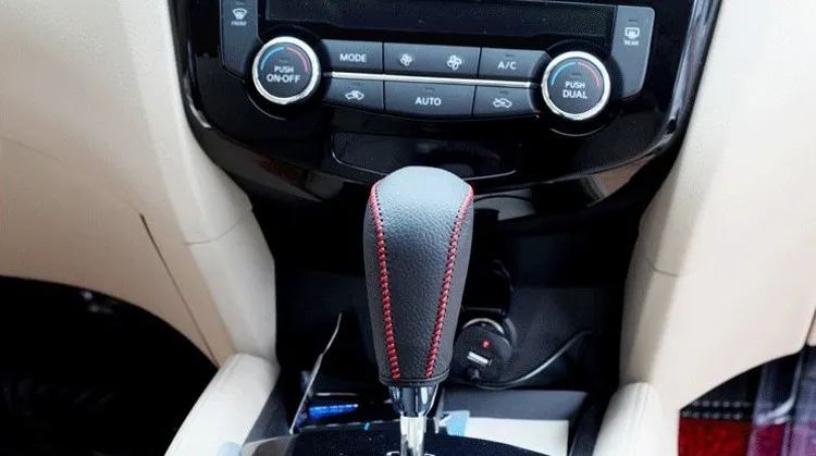 Высокое качество теплые Топ Слои кожи Автоматическая рукоятки рычага КПП Шестерни Крышка для x-след Ниссана