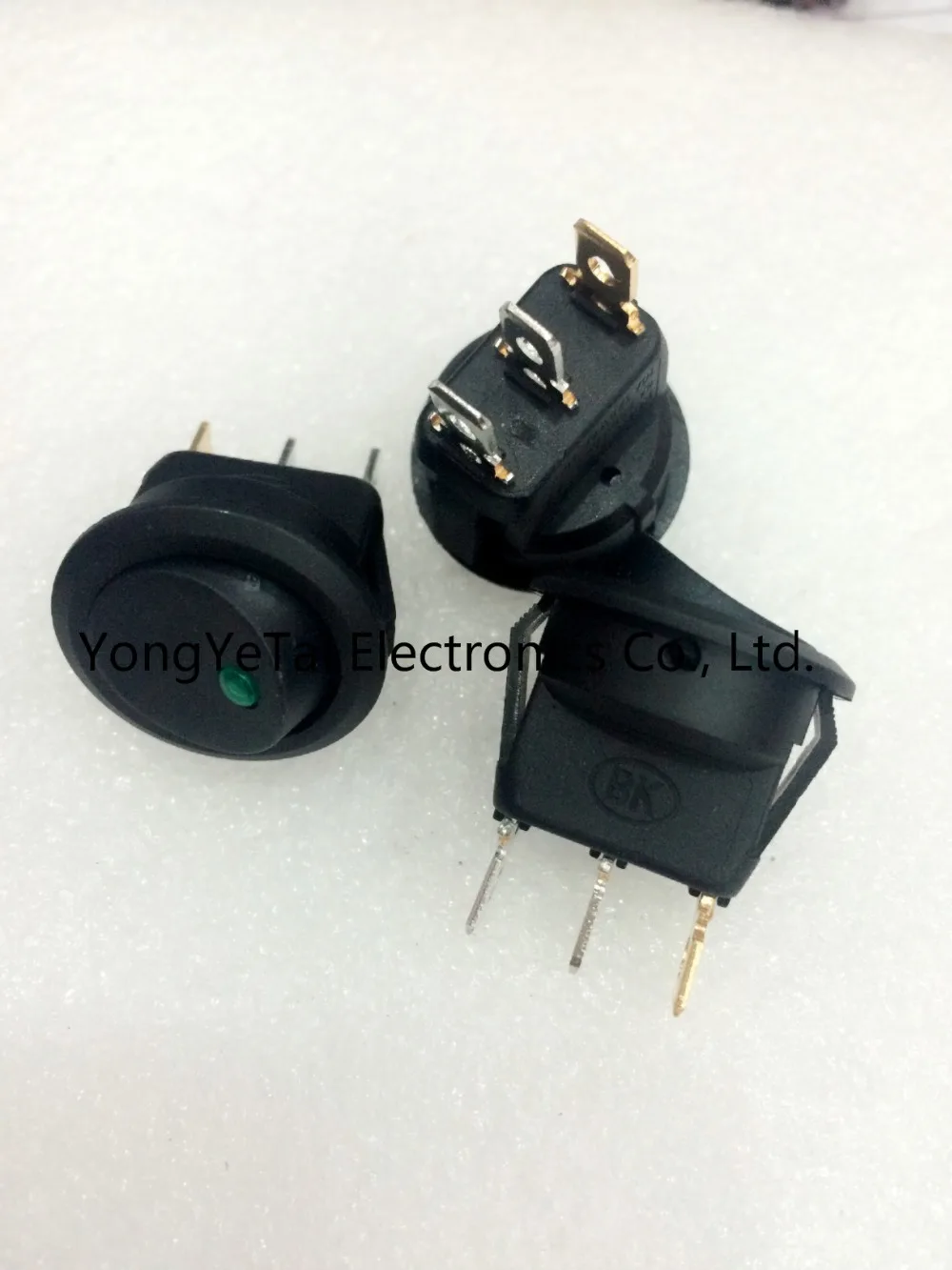 12V24V зеленый кот 3 фута 2 файла KCD1-202 круглый Кулисный переключатель выключатель