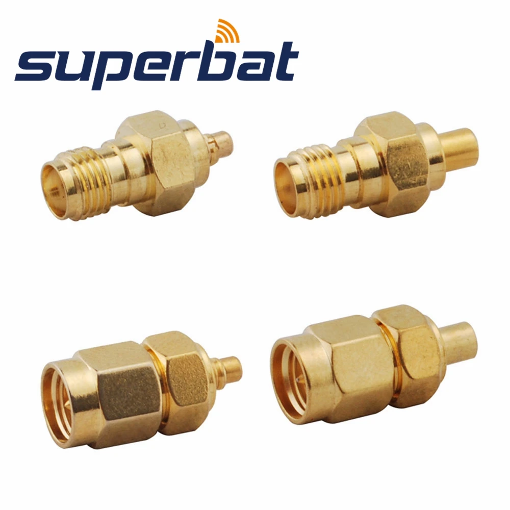 Superbat 4pcs MMCX-SMA 커넥터 어댑터 키트 DAB/DAB+자동차 DAB용 자동차 라디오 안테나