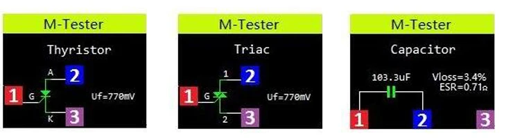 TC-1 Транзистор тестер 3," TFT экран Диод Триод измеритель емкости LCR ESR метр NPN PNP MOSFET ИК Многофункциональный мультиметр