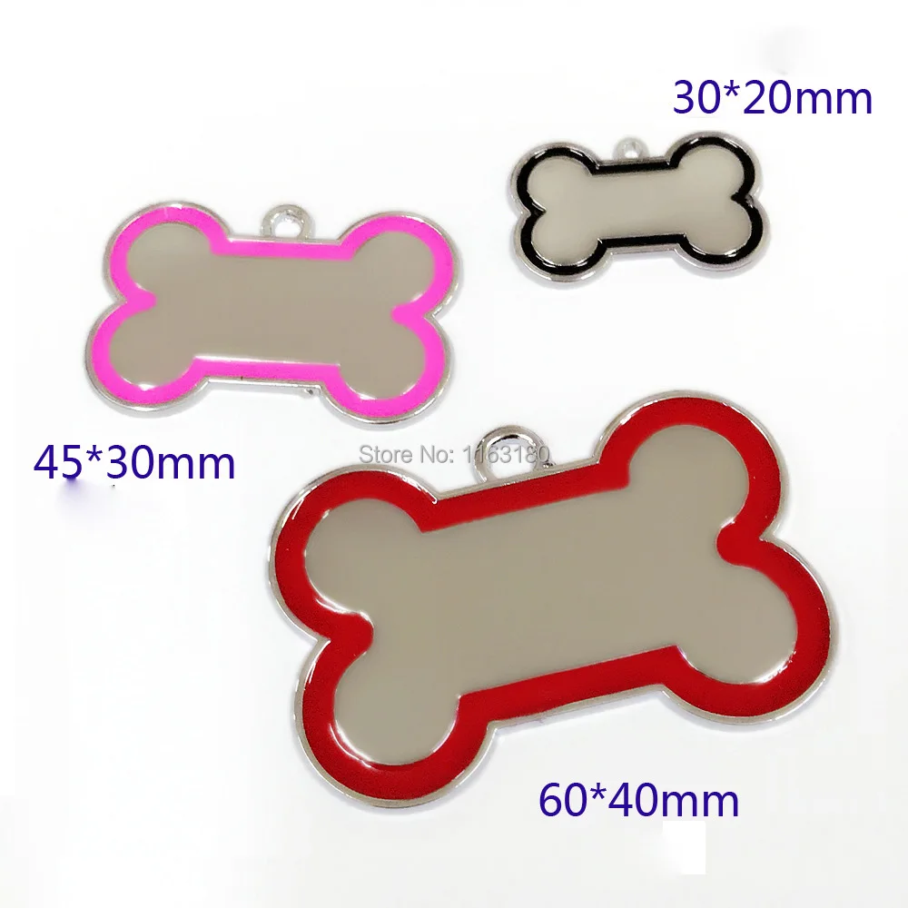 

300pcs/lot Anti-lost Big Dog ID Tag Engraved Pet Cat Puppy Dog Collar Accessories Telephone Name Tags Pet ID Tags