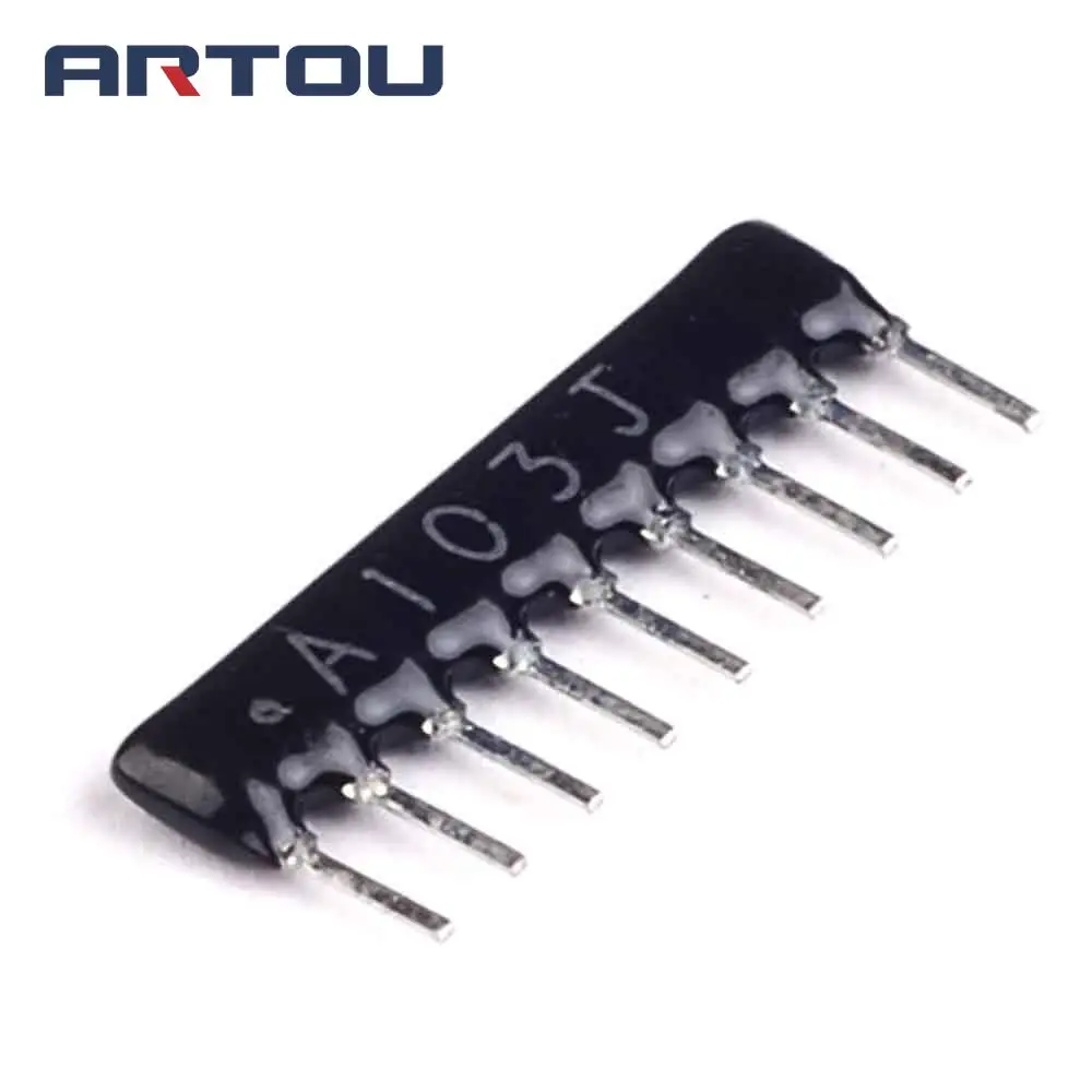 

50PCS 9Pin DIP Resistor Network Array A09 1K 1.5K 2.2K 4.7K 5.1K 10K 2.54MM