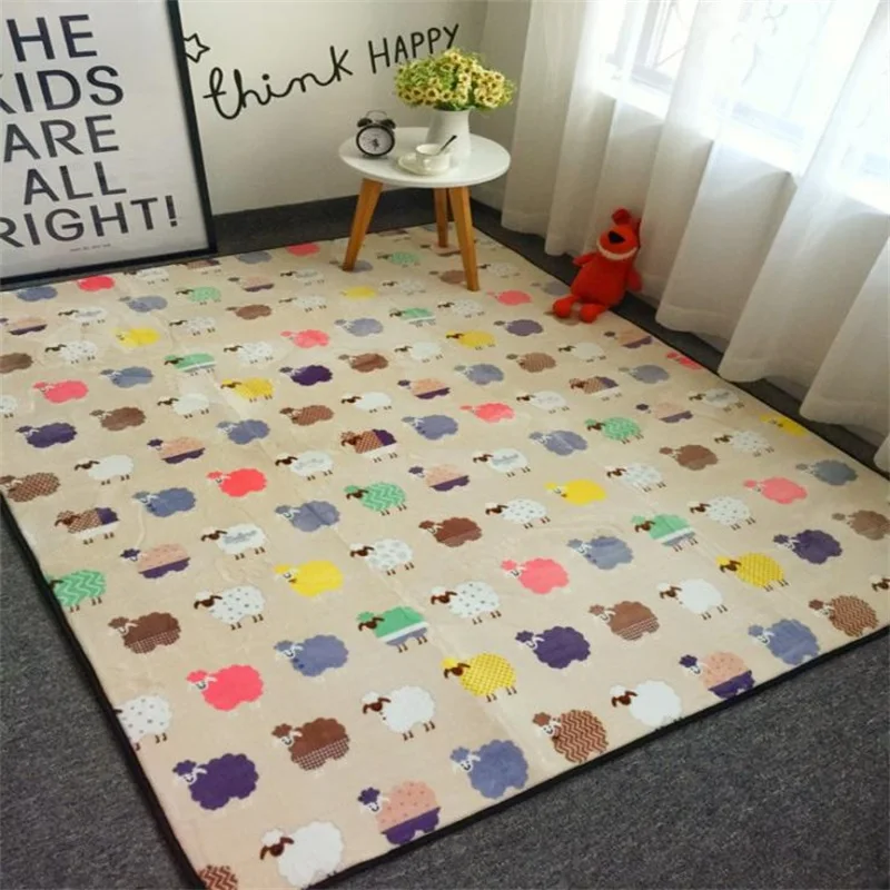 

Fashion Colorful Lovely Cartoon Sheeps Living Room Decorative Carpet Area Rug Bathroom Floor Door Baby Kids Crawl Play Mat Pad
