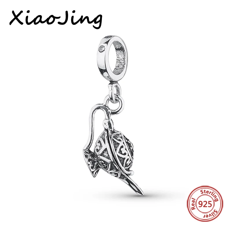 

New Style 925-Sterling-Silver Teapot With CZ Pendants Charms Beads Fit Authentic Pandora Bracelets Charms Beads Jewelry Gifts