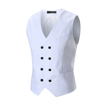 

Mens Double Vest Men Suit Vest Men Formal Black Gtrey Vest Suit Waistcoat