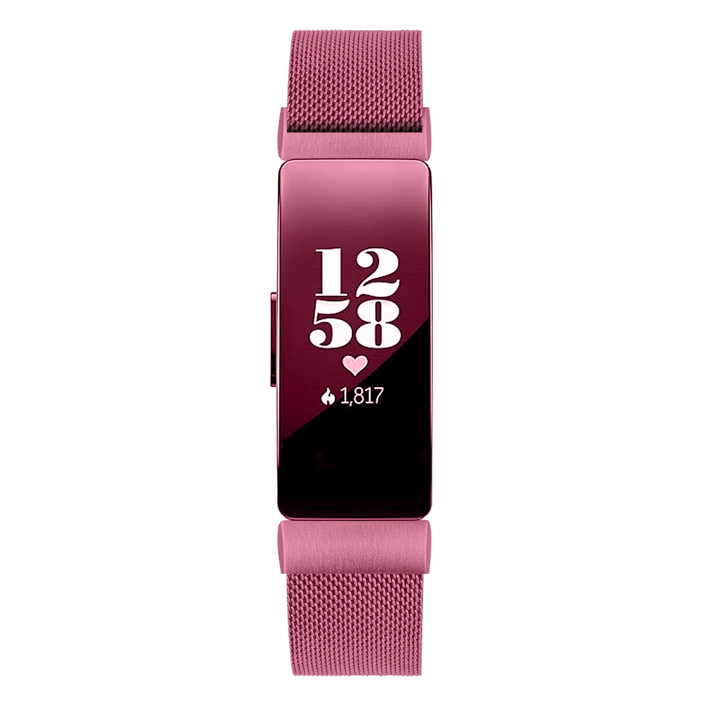 Joyozy для Fitbit Inspire HR Band Сменная сетка магнитный браслет из нержавеющей стали для наручных часов