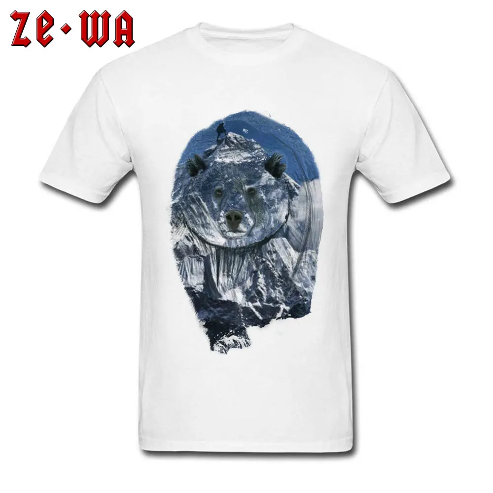 polar bears Men 2018 Hot Sale Street Tees O Neck Summer/Autumn 100% Cotton T-shirts Funny Short Sleeve Tops Tees polar bears white
