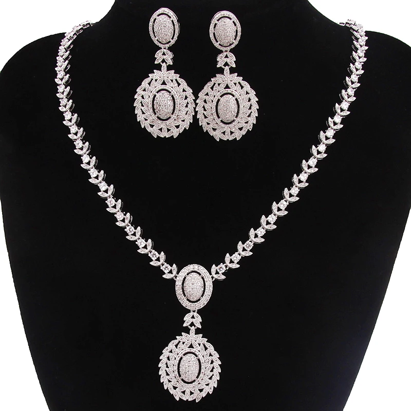 

Sunny Jewelry Hoop Statement Luxury Jewelry Sets Women Gift Earrings Pendant Round For Party Wedding Daily Bijoux Mariage AS076