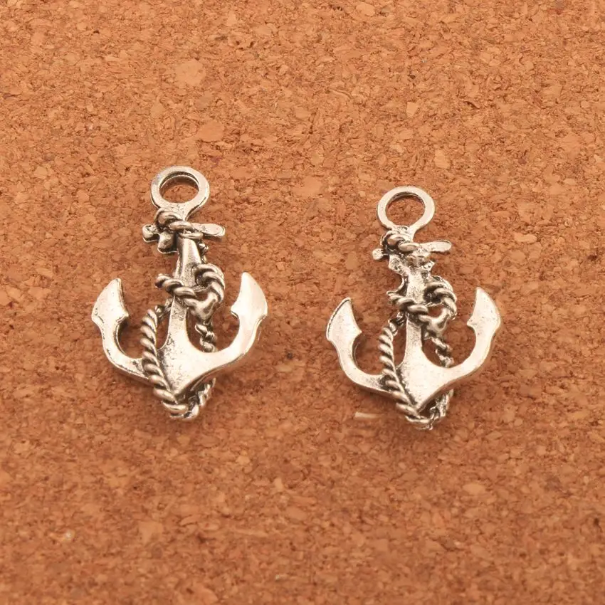 

150pcs 16.5x28mm Antique Silver Sharp Anchor With Rope Spacer Charm Beads Pendants Alloy Handmade Jewelry DIY L011