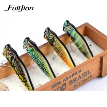 Fulljion 4pcs lot Popper Fishing Lures Wobblers Crankbaits Painting Series Hard Baits Artificial Isca Pesca 9