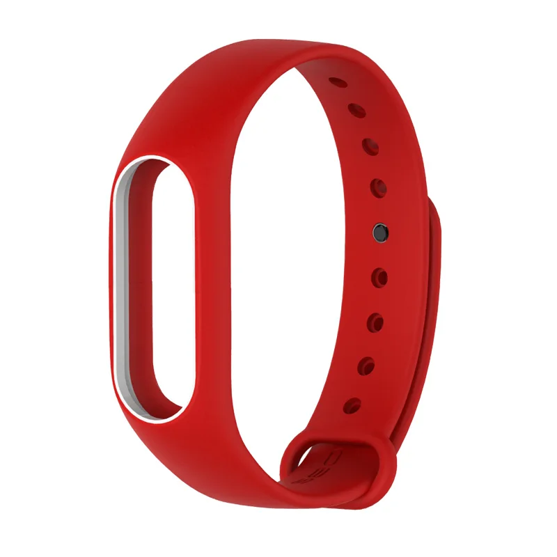 BUMVOR Silicone In stock 1 pcs Replacement Strap For Xiaomi Mi band 2 band2  Bracelet Double Color Wrist Strap Multi-colors