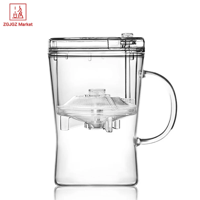 

High Borosilicate Glass Tea Infuser Mugs High Quality Coffee Tea Cup Home Office Drinkware Unique Gift Handgrip Mug