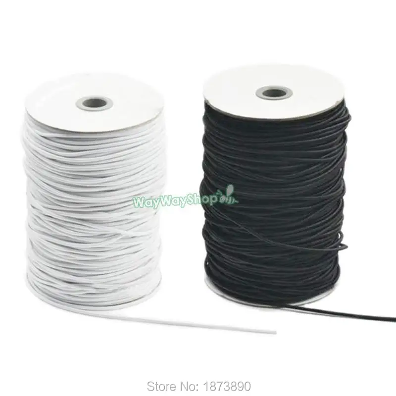 140 Yards Round Elastic Cords Sewing beading Lines 2.5mm Loops Leather