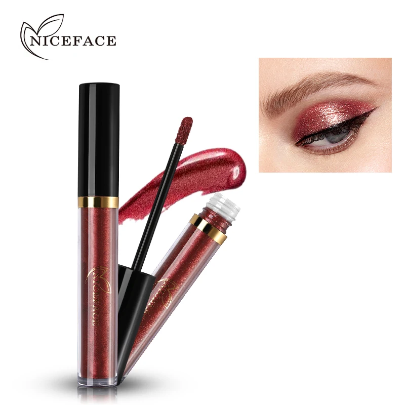 2018 NICEFACE Liquid Eye Shadow Shimmer Glitter Nude Metals Glow Eyeshadow Palette Waterproof Lasting Highlighter Beauty Makeup 2018 NICEFACE Liquid Eye Shadow Shimmer Glitter Nude Metals Glow Eyeshadow Palette Waterproof Lasting Highlighter Beauty Makeup