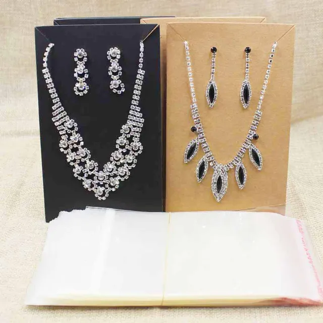 15 5 9 5cm Black Kraft Large Costume Necklace With Earring Display 15 5 9 5cm Black Kraft Large Costume Necklace With Earring Display Card Jewelry