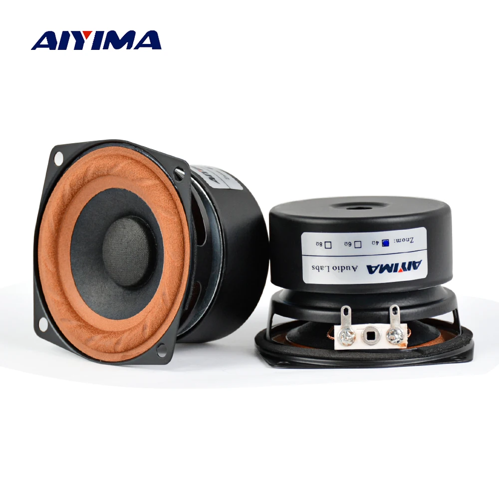 AIYIMA 2 шт. 5 дюймовый аудио портативный динамик s 4 Ом 8 15 Вт полный диапазон Hifi бас DIY