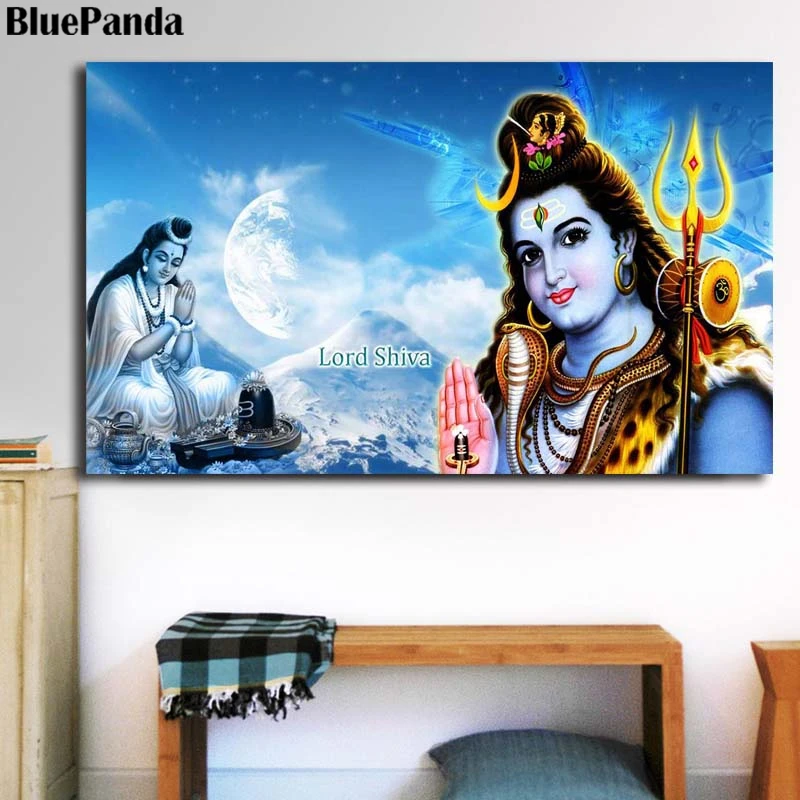 

Shiva Portrait India Relirion Poster Canvas Painting On The Wall Art Pictures Living Room Decoration Home Decoration