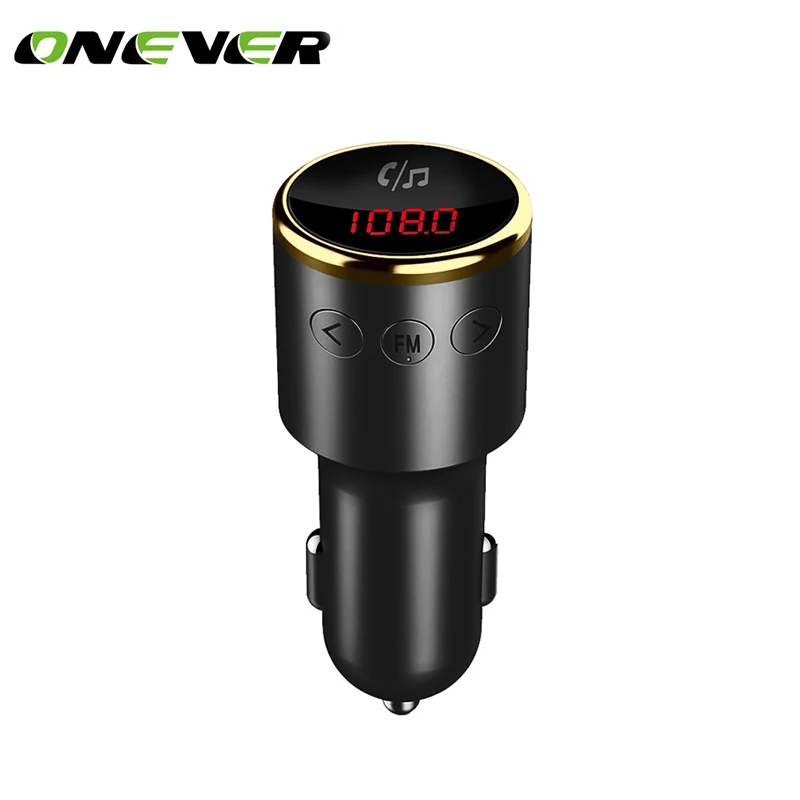 

Onever FM Transmitter Bluetooth V4.2 Wireless Car Kit FM Modulator MP3 Player Handsfree call Dual USB Charger QC3.0 NEW