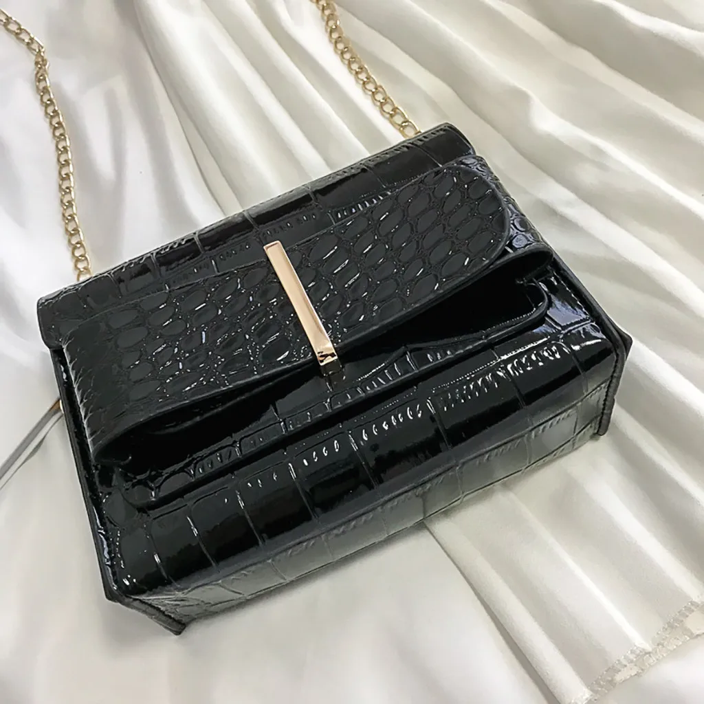 Crocodile Pattern Crossbody Bags For Women Small Chain Handbag small bag PU Leather Hand Bag Ladies Designer Evening Bags