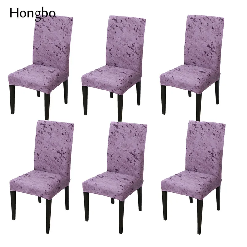 

Hongbo 2/4/6 Pcs Spandex Stretch Minimalist Solid Color Chair protective Slipcover Case Anti-dirty Elastic Dining Banquet Chair