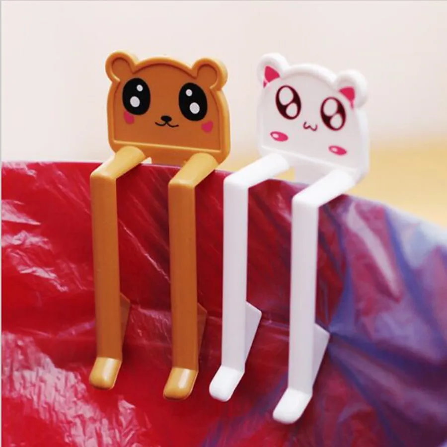 

2pcs/set Color Randomly Send Lovely Cartoon Animal Garbage Bag Clip Cartoon Trash Clip Junk Folder Clips