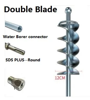Шток для перемешивания раствора, спиральный смеситель, бетонная дрель, высококачественный инструмент для смешивания бетона с SDS головкой для электрического молотка, водяного бура - Цвет: Double-Round