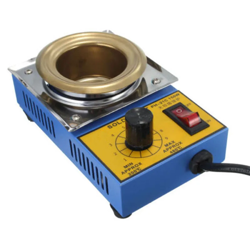 

Electric Soldering Irons Pot 150W Temperature Controlled Desoldering Bath Tin Melting Plate Tin Cans 50mm 220V 150W