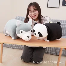 Cute panda husky pillow with blanket car multi-function blanket Stuffed animals Cartoon birthday gift