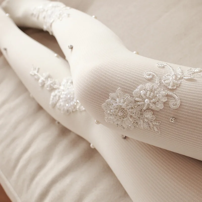 2016 New arrive High end women's Tights 100 handmade beaded sequins