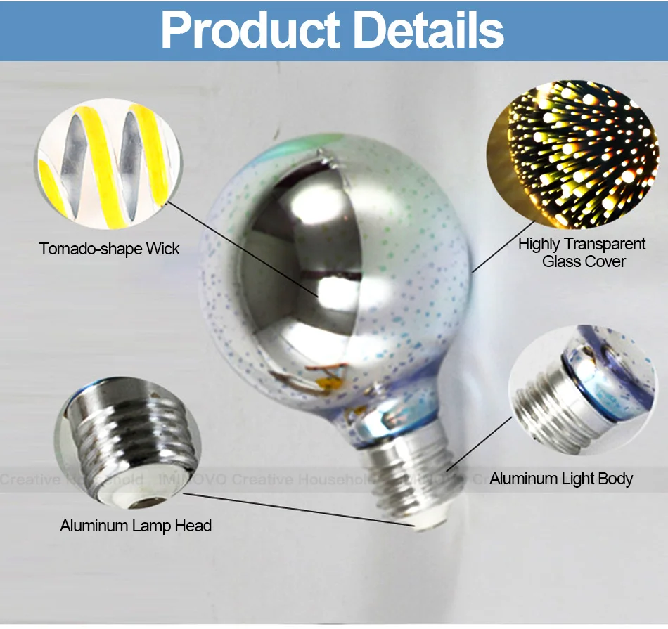 3D Светодиодная лампа Edison Star E27 красочные Bombillas винтажный стеклянный светильник вечерние свадебные Лампара Ретро ампулы Рождество Домашний Декор Бар