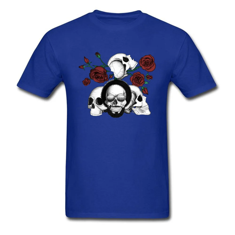 Grunge skulls and red roses afro skull included. Color version_blue