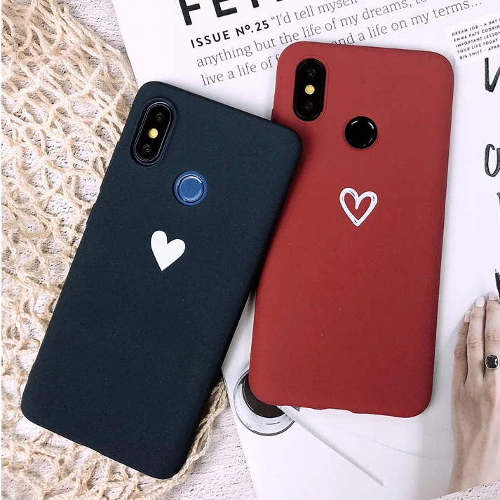 

Love Heart Soft Case for Xiaomi Mi 9 8 A2 Lite 5X 6X A1 Silicone Case for Redmi 4A 4X 5 Plus 5A 6A 6 Pro Note 4 7 S2 Phone Cases