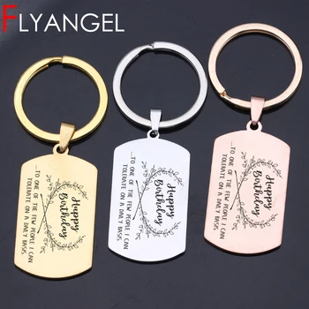 

New Fashion Keychain Engraved Happy Birthday To One Of The Few People I Can Tolerate One A Daily Basis Car Key Tag Birthday Gift