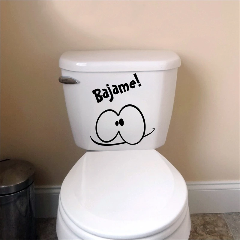 Flush Please Funny Joke Bathroom Toilet Seat Sticker Transfer
