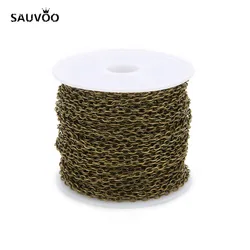 10 - Yard Roll of Mixed Metal Tones Jewelry Chain - 2x3mm (Antique bronze)