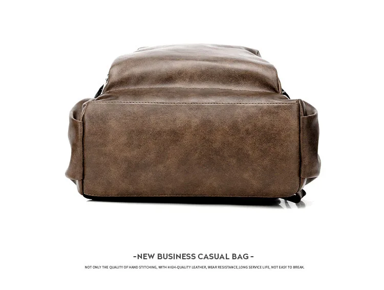 Рюкзак для путешествий из искусственной кожи, 14 дюймов, рюкзак для ноутбука, мужской Большой Вместительный рюкзак для мужчин и женщин, повседневные сумки