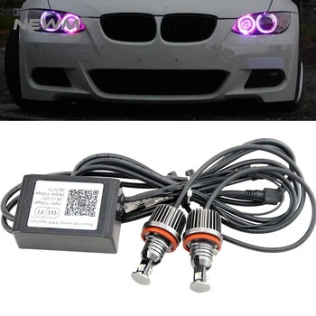 

WIFI RGB Fog Lights Headlight H8 Canbus LED Angel Eye for BMW Marker Lights Bulbs For BMW E60 E61 E71 E70 LCI E90 E91 X5