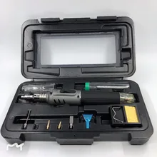 Welding soldering iron tool kit 10 in 1 soldering iron set butane gas blowing torch kit