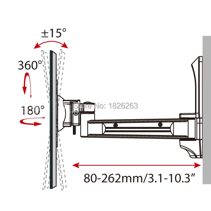 BL-L16S Алюминий 360 градусов полный движения Heavy Duty 1"-27" ЖК-дисплей СВЕТОДИОДНЫЙ монитор держатель ТВ настенный кронштейн нагрузки 20kgs VESA 75/100 мм